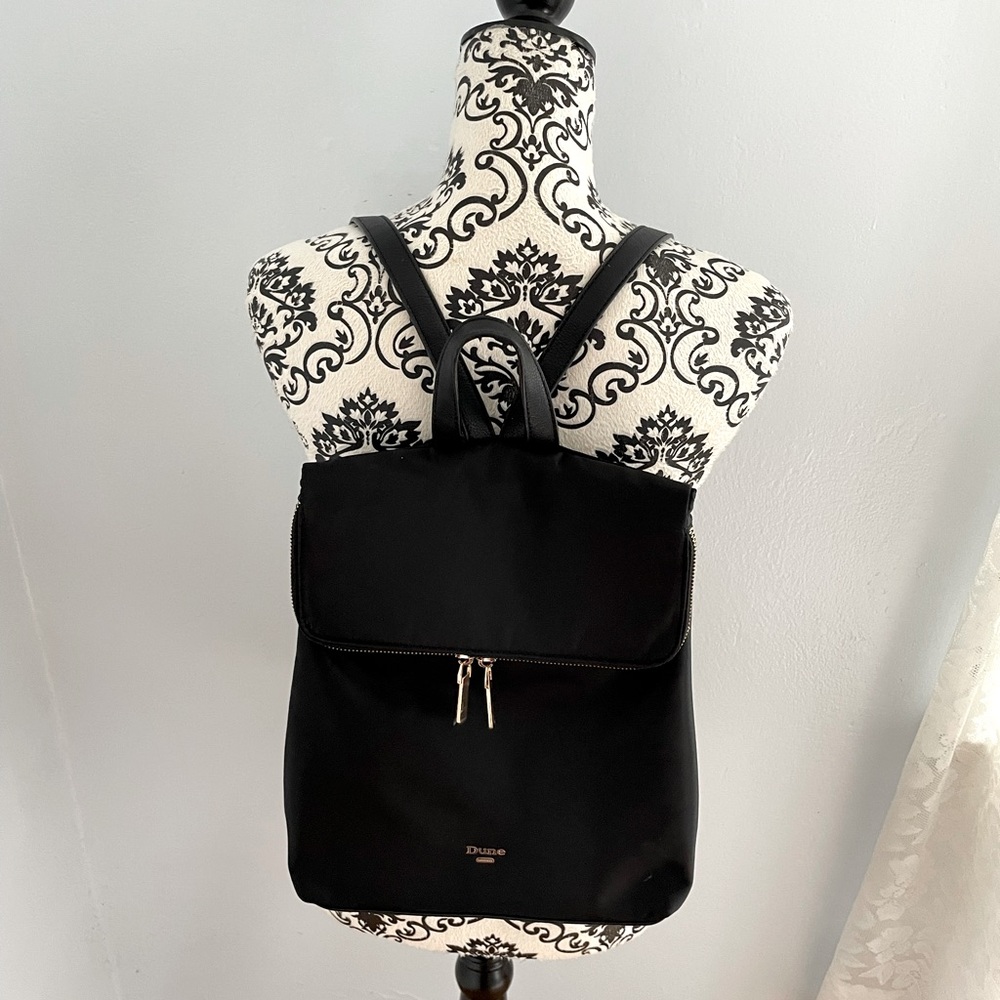 Dune London Black Backpack